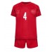 Danmark Simon Kjaer #4 Replika Babykläder Hemma matchkläder barn VM 2022 Korta ärmar (+ Korta byxor)